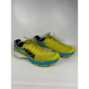 Hoka One One Evo Carbon Rocket Men's Running‎ Shoes Neon Yellow Blue Size 14